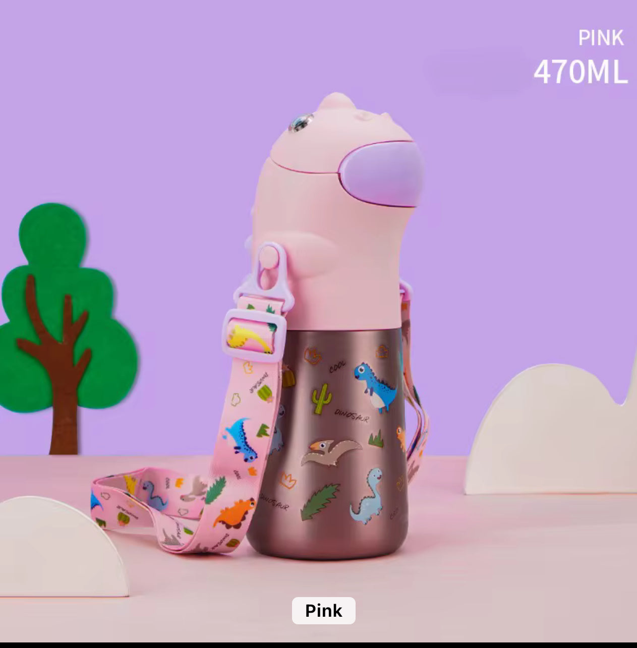 DINO WATER BOTTLE (Stainless Steel)