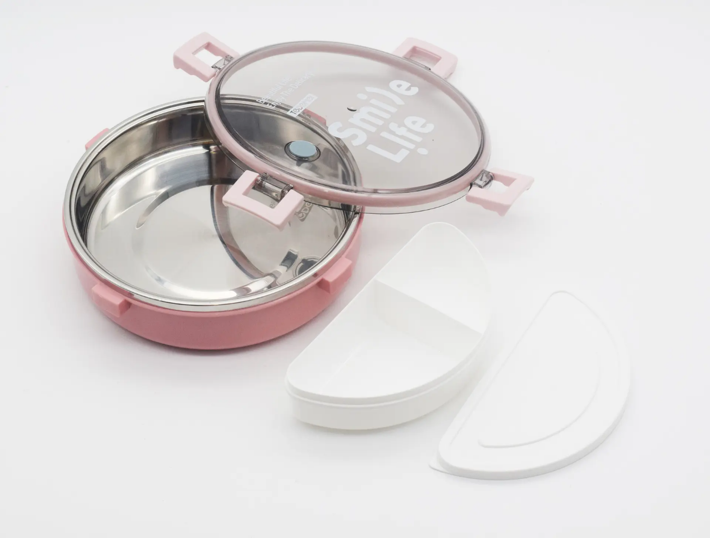 SMILE LIFE ROUND BENTOBOX (stainless steel)