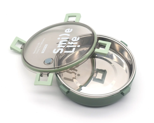 SMILE LIFE ROUND BENTOBOX (stainless steel)