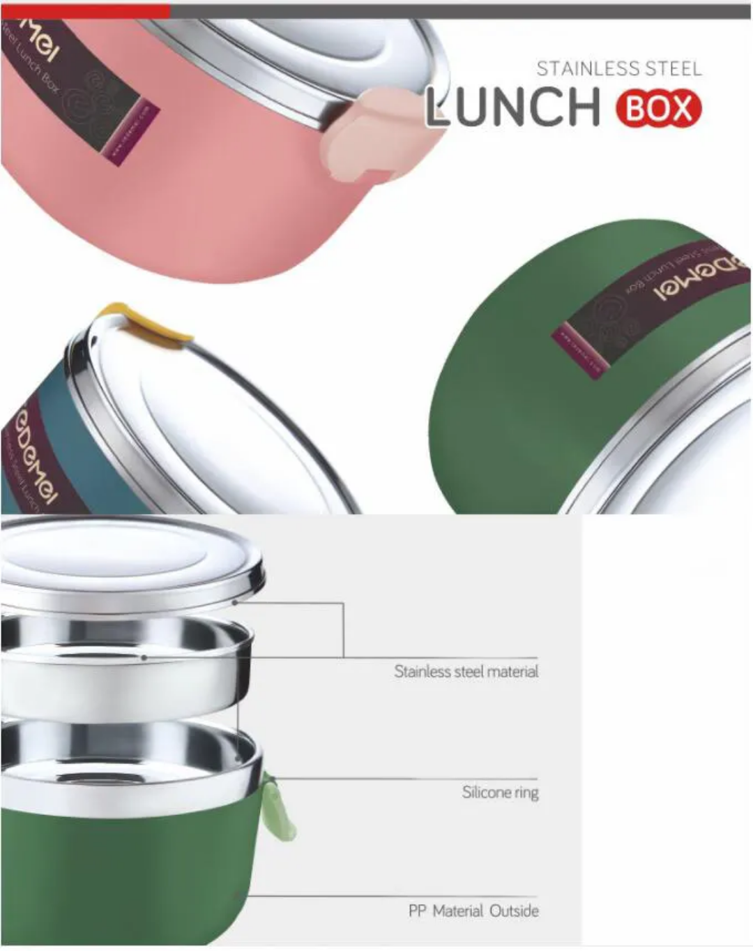 STEEL CRAFTROUND LUNCHBOX (stainless steel)