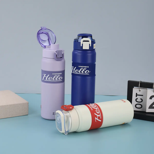 HELLO STAINLESS STEEL BOTTLE (600ml)