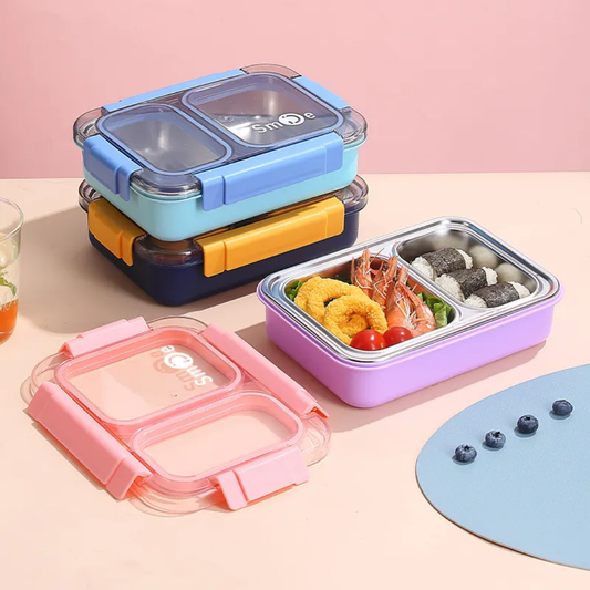SMILE LUNCHBOX 2COMPARTMENTS (stainless steel)