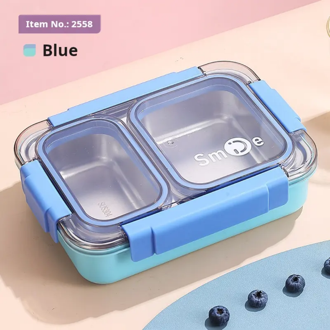 SMILE LUNCHBOX 2COMPARTMENTS (stainless steel)