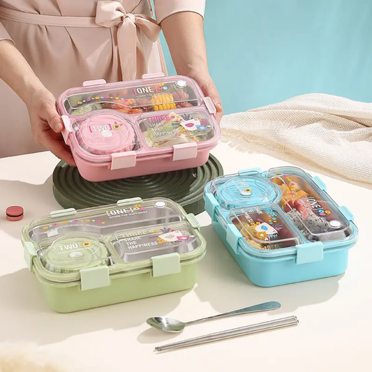 TRIO 3COMPARTMENTS BENTO BOX (stainless steel)