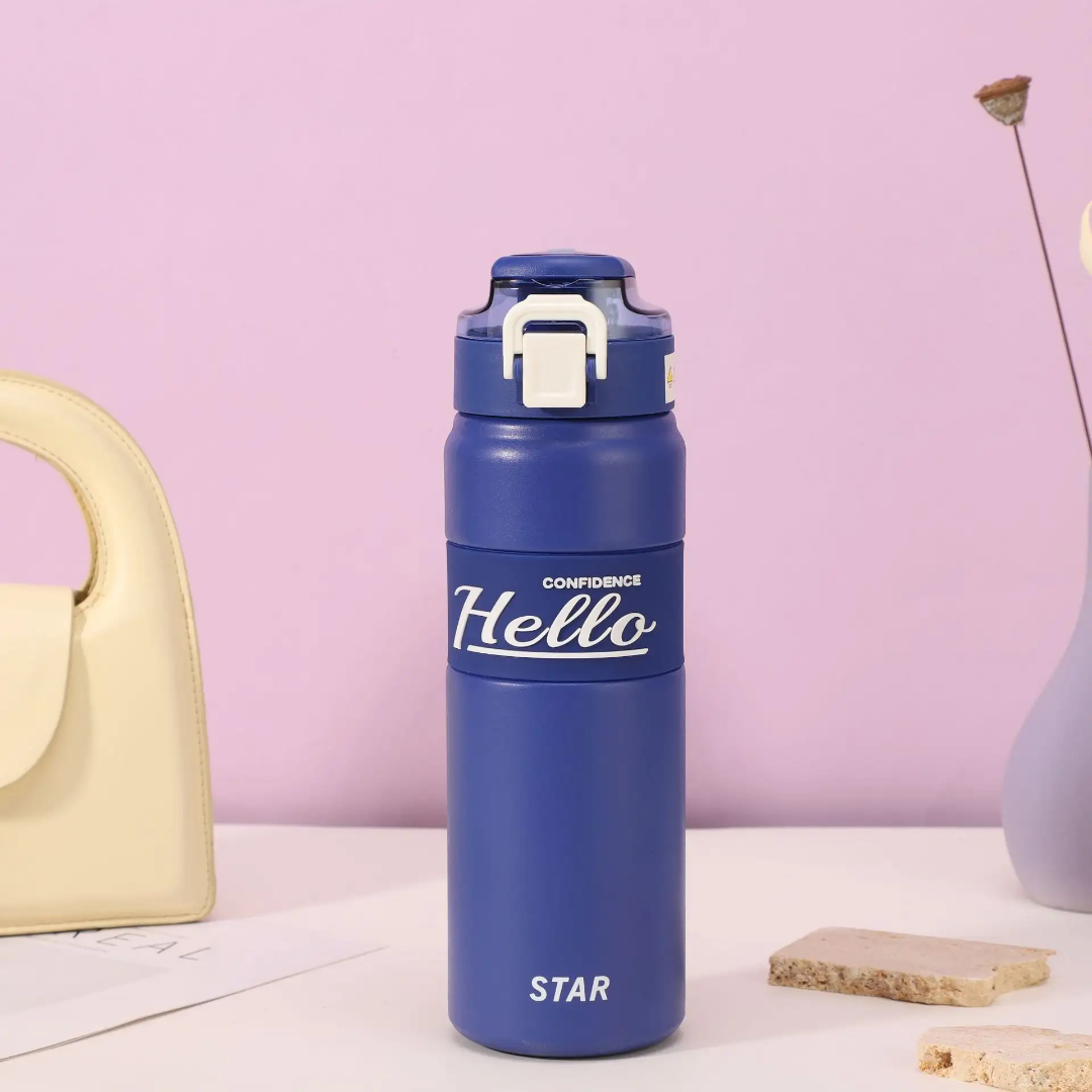 HELLO STAINLESS STEEL BOTTLE (600ml)