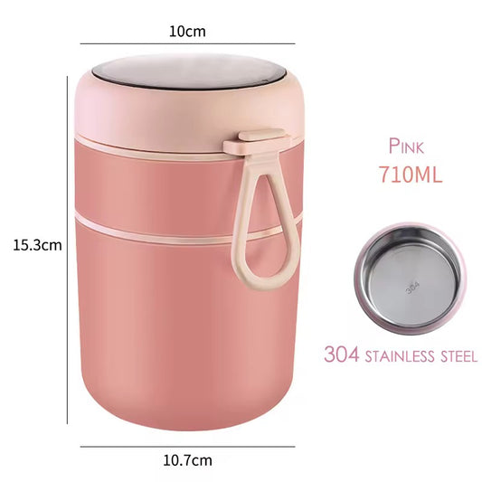 DOUBLE DECKER BENTO BOX  [Stainless steel ]