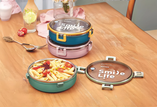 SMILE LIFE ROUND BENTOBOX (stainless steel)