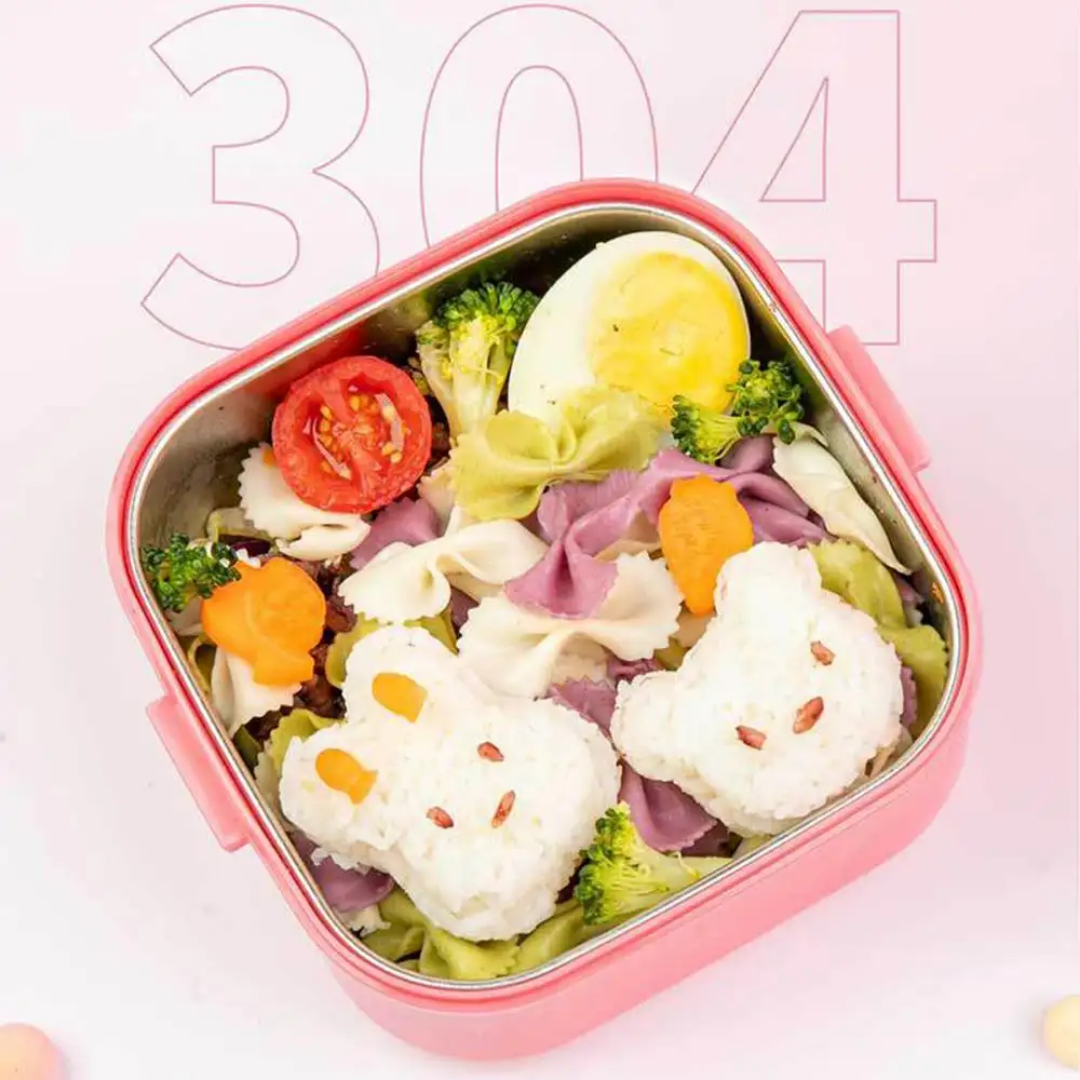 CUTE SQUARE BENTOBOX (stainless steel)