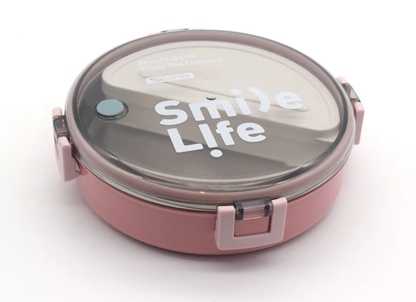 SMILE LIFE ROUND BENTOBOX (stainless steel)