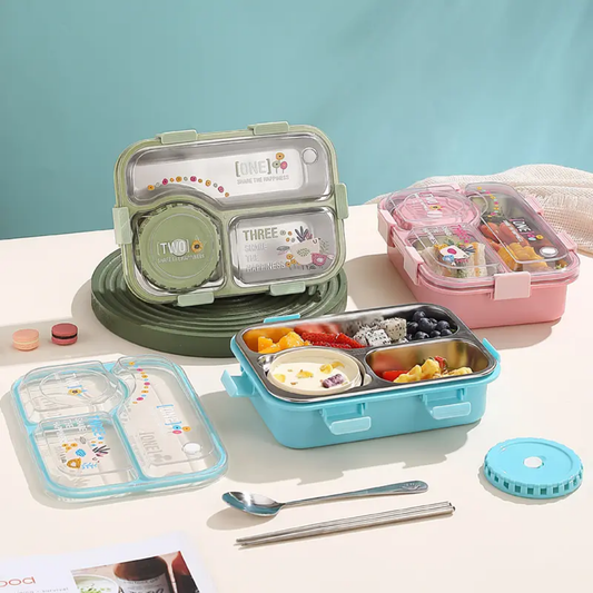 TRIO 3COMPARTMENTS BENTO BOX (stainless steel)