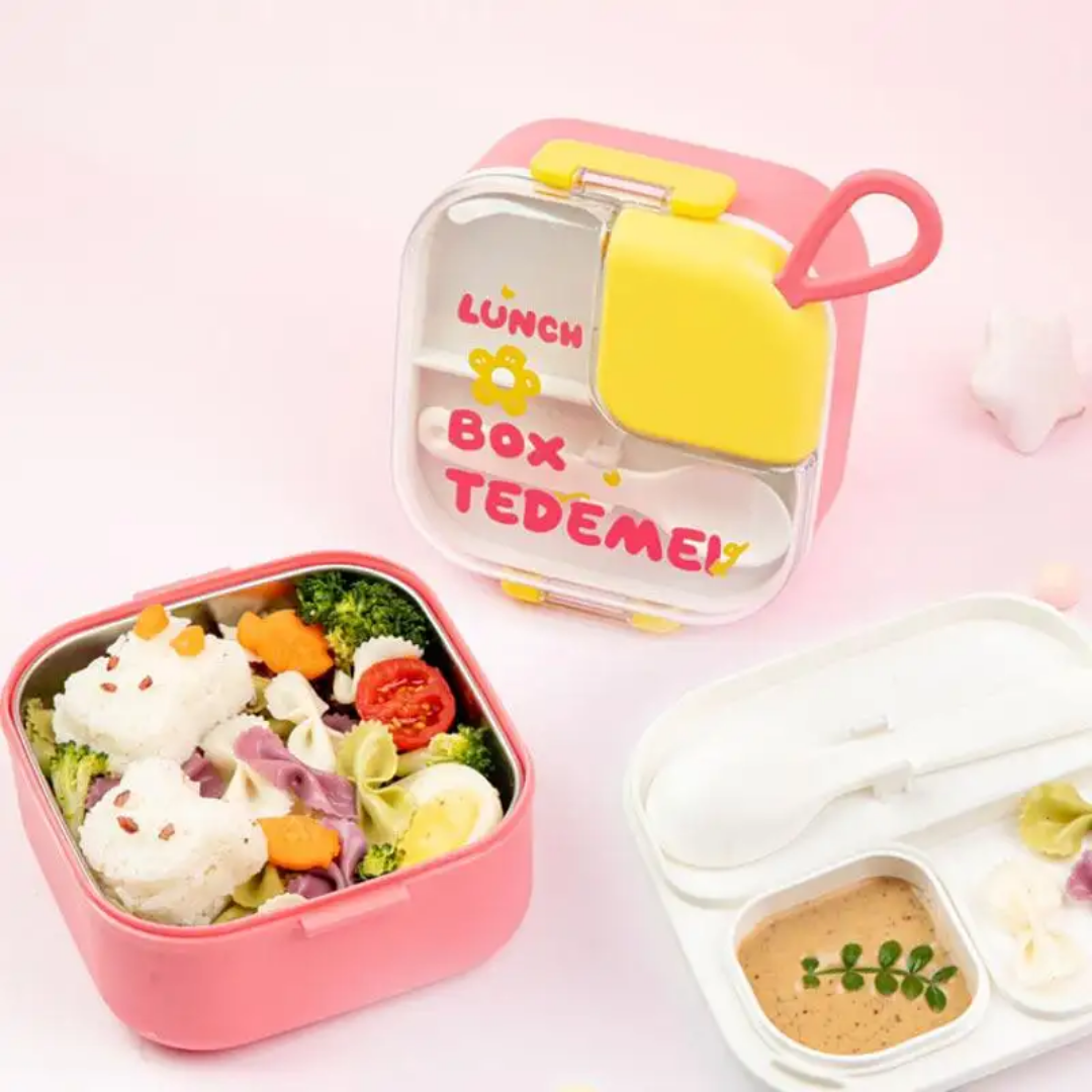 CUTE SQUARE BENTOBOX (stainless steel)