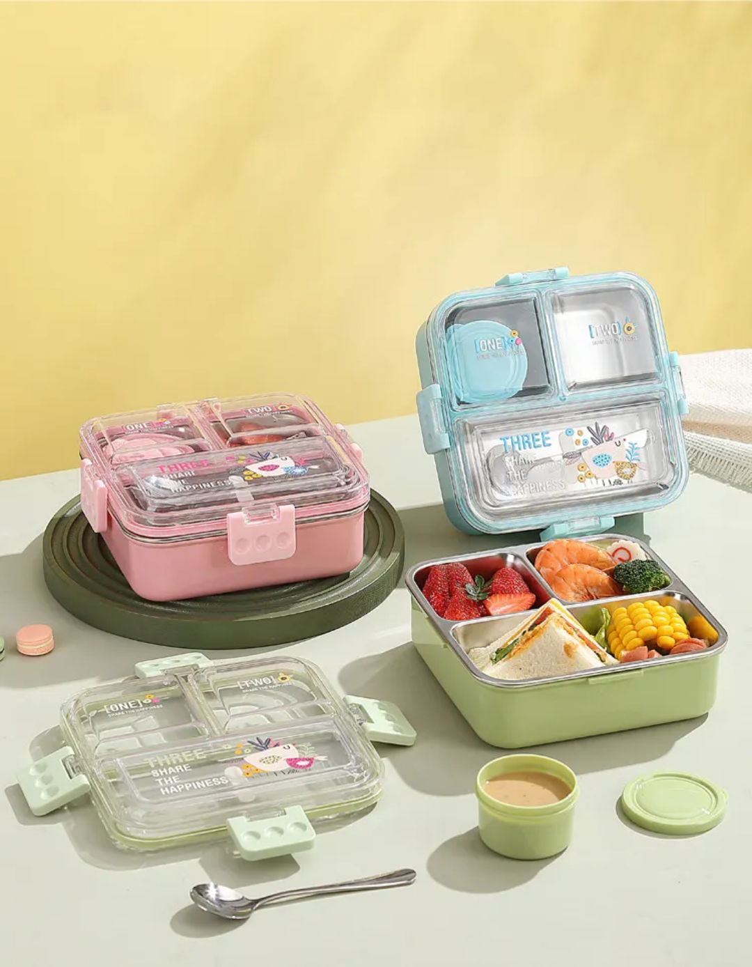 STYLISH TRIO LUNCH BOX (stainless steel)
